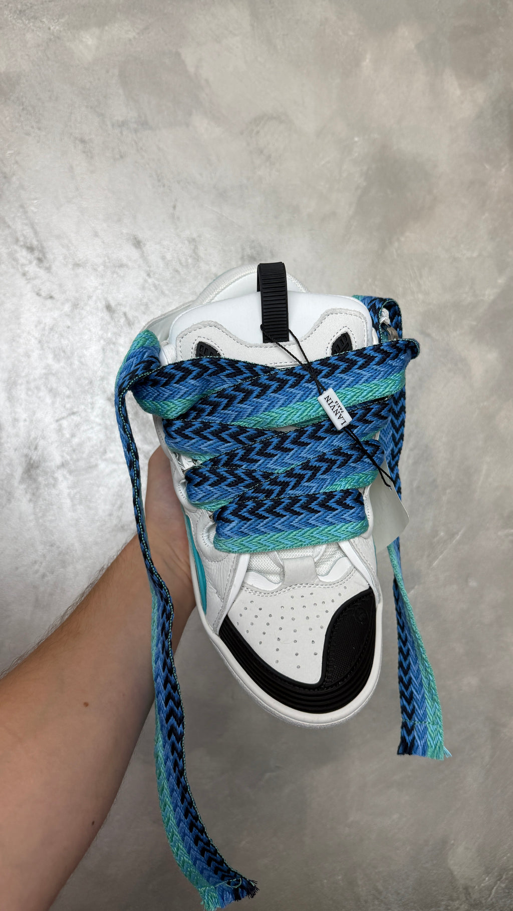 Lanvin Curb White Blue