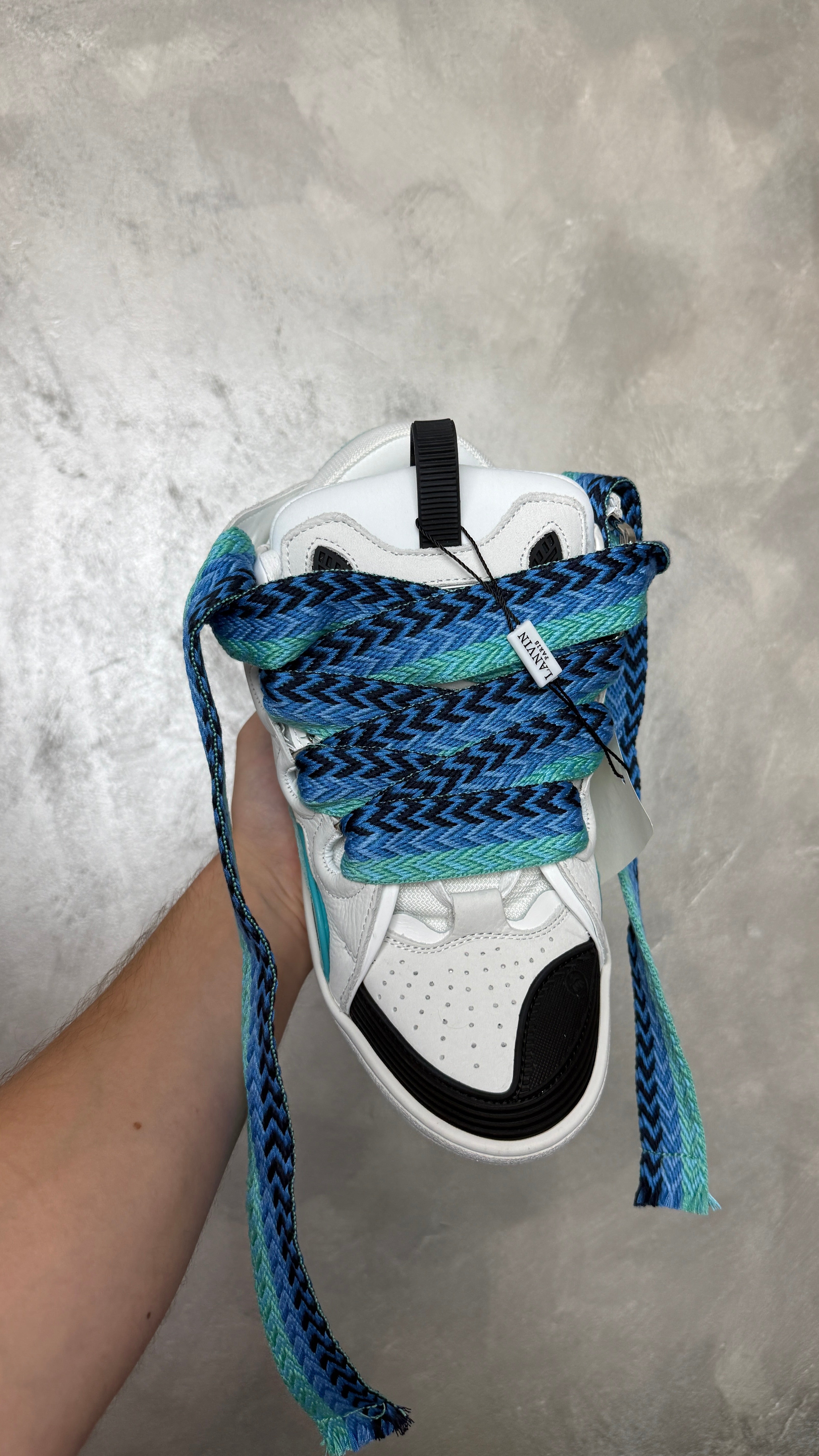 Lanvin Curb White Blue