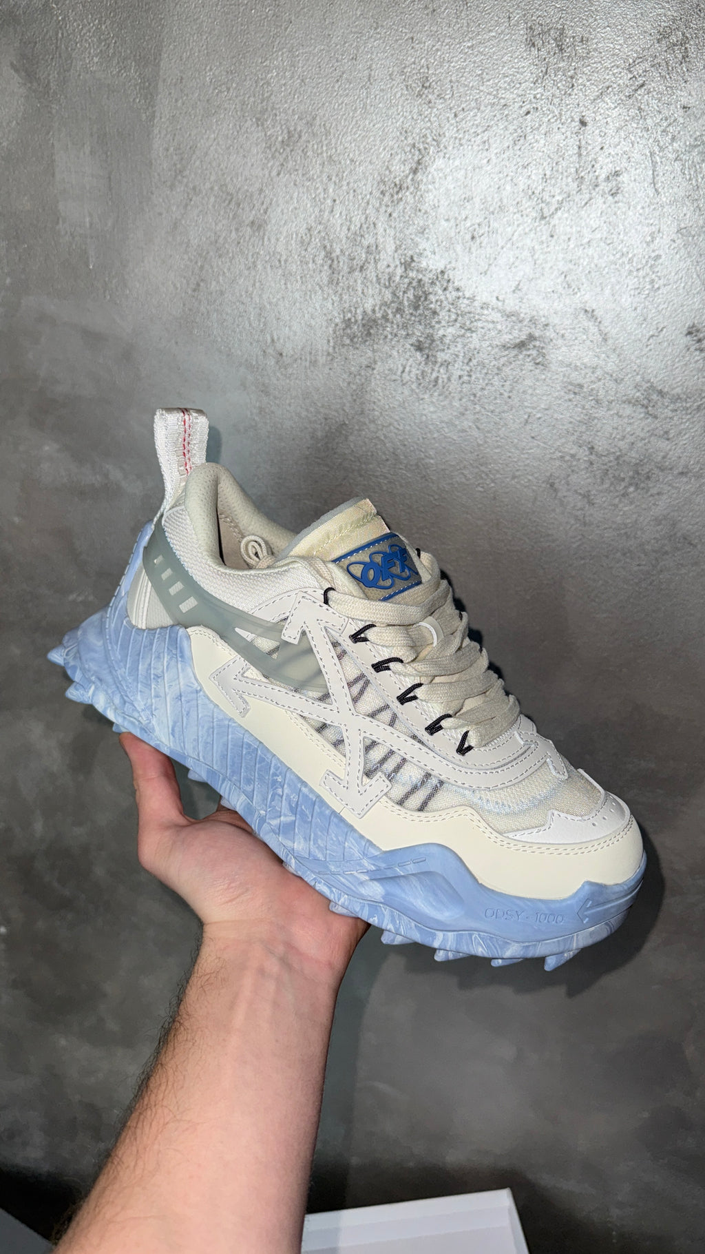 Off-White ODSY 1000 Beige Blue Marble