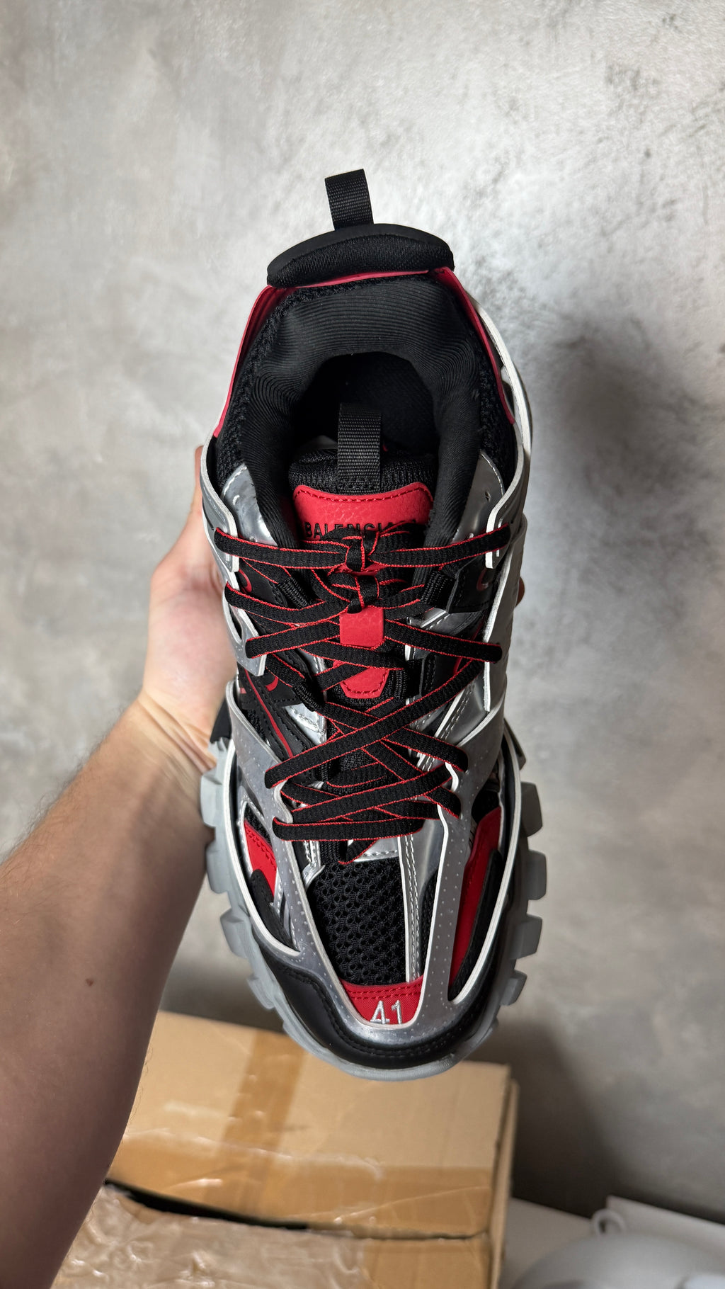 Balenciaga Track Silver Red