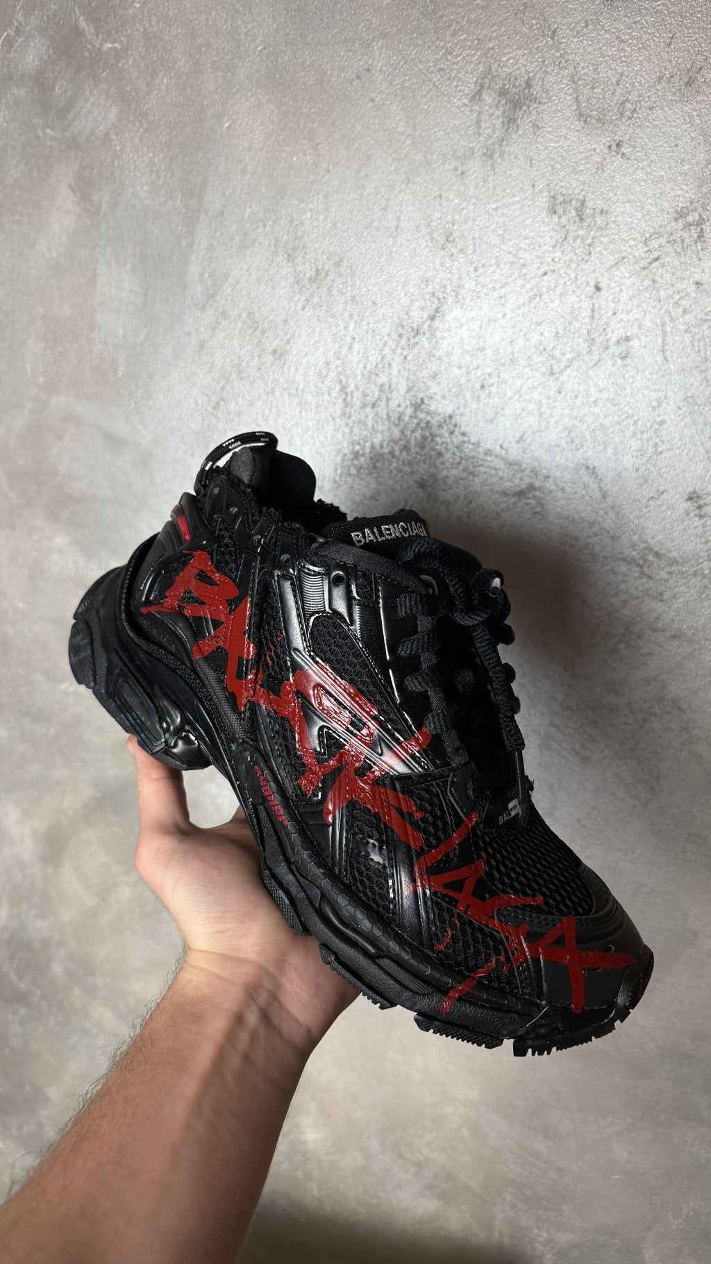 Balenciaga Runner Graffiti Black Red