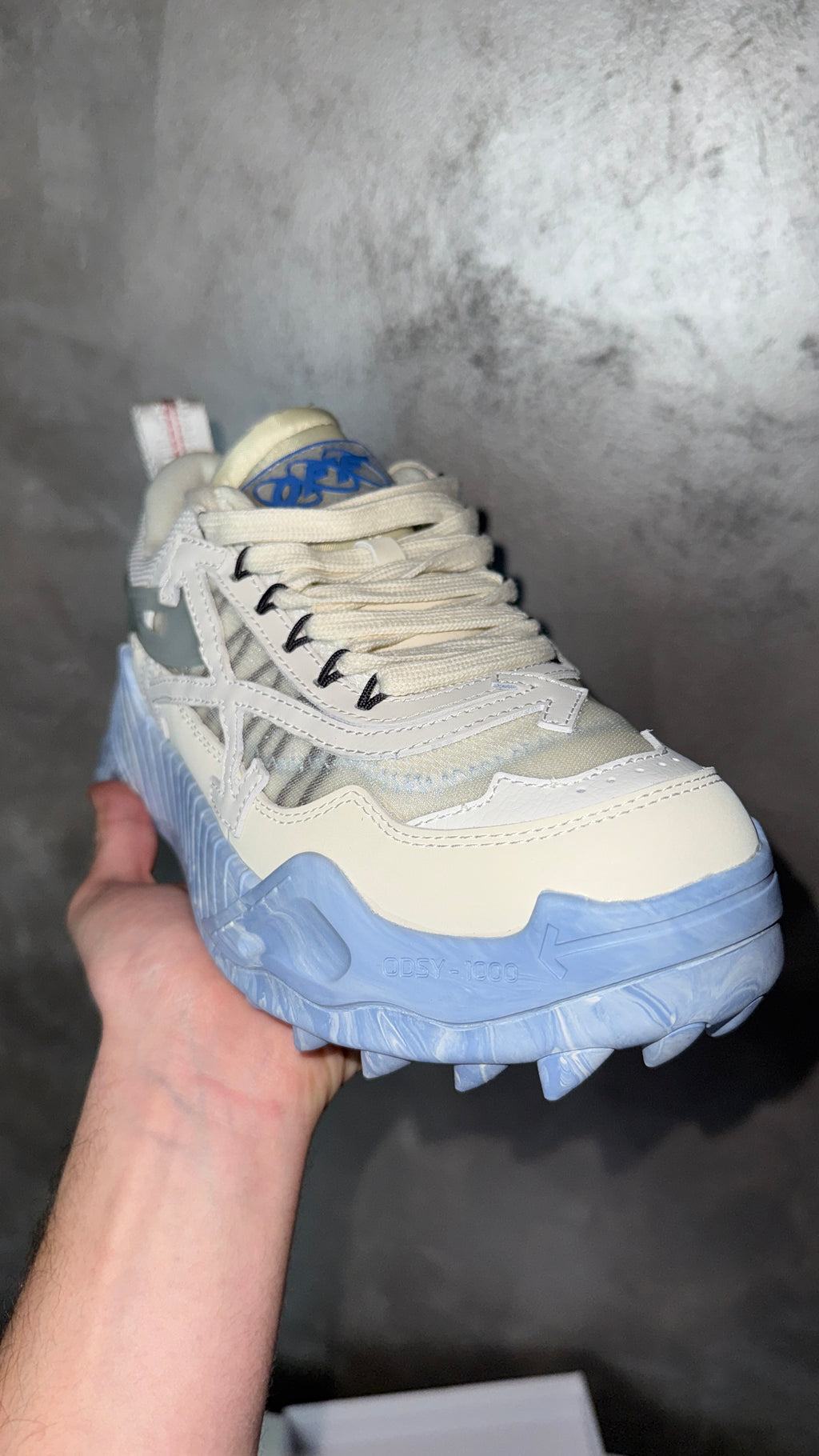 Off-White ODSY 1000 Beige Blue Marble