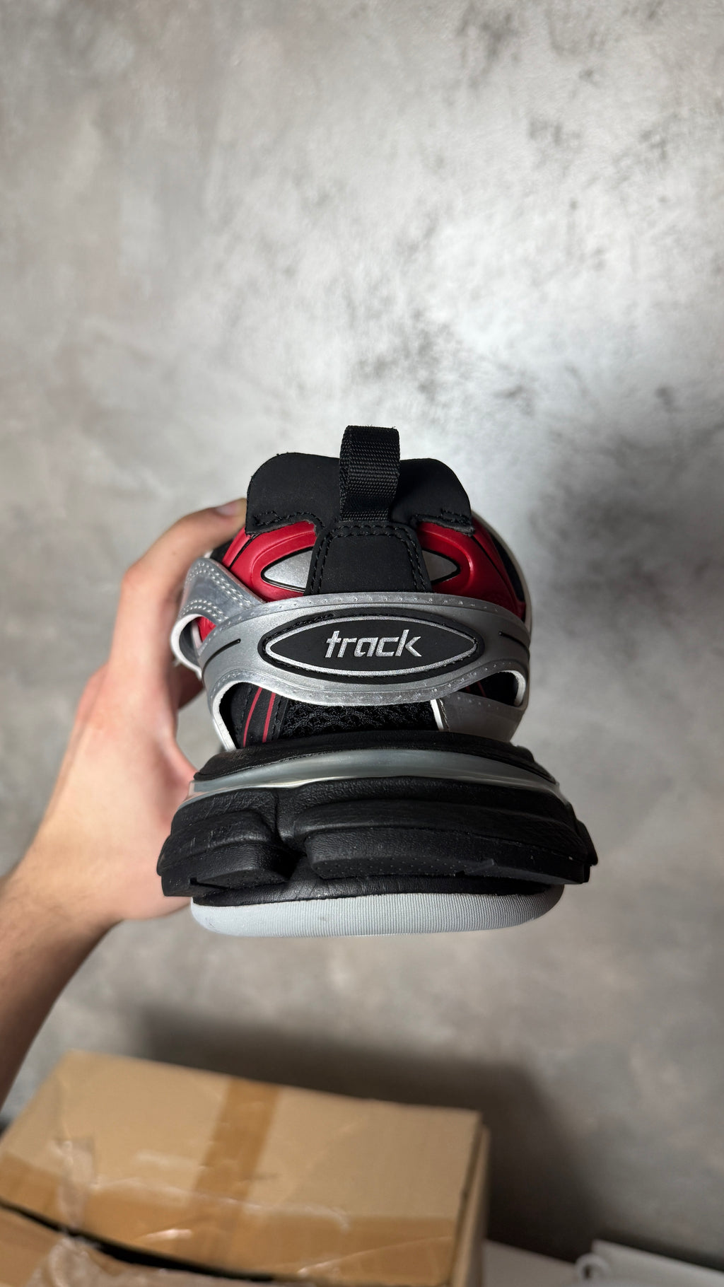 Balenciaga Track Silver Red