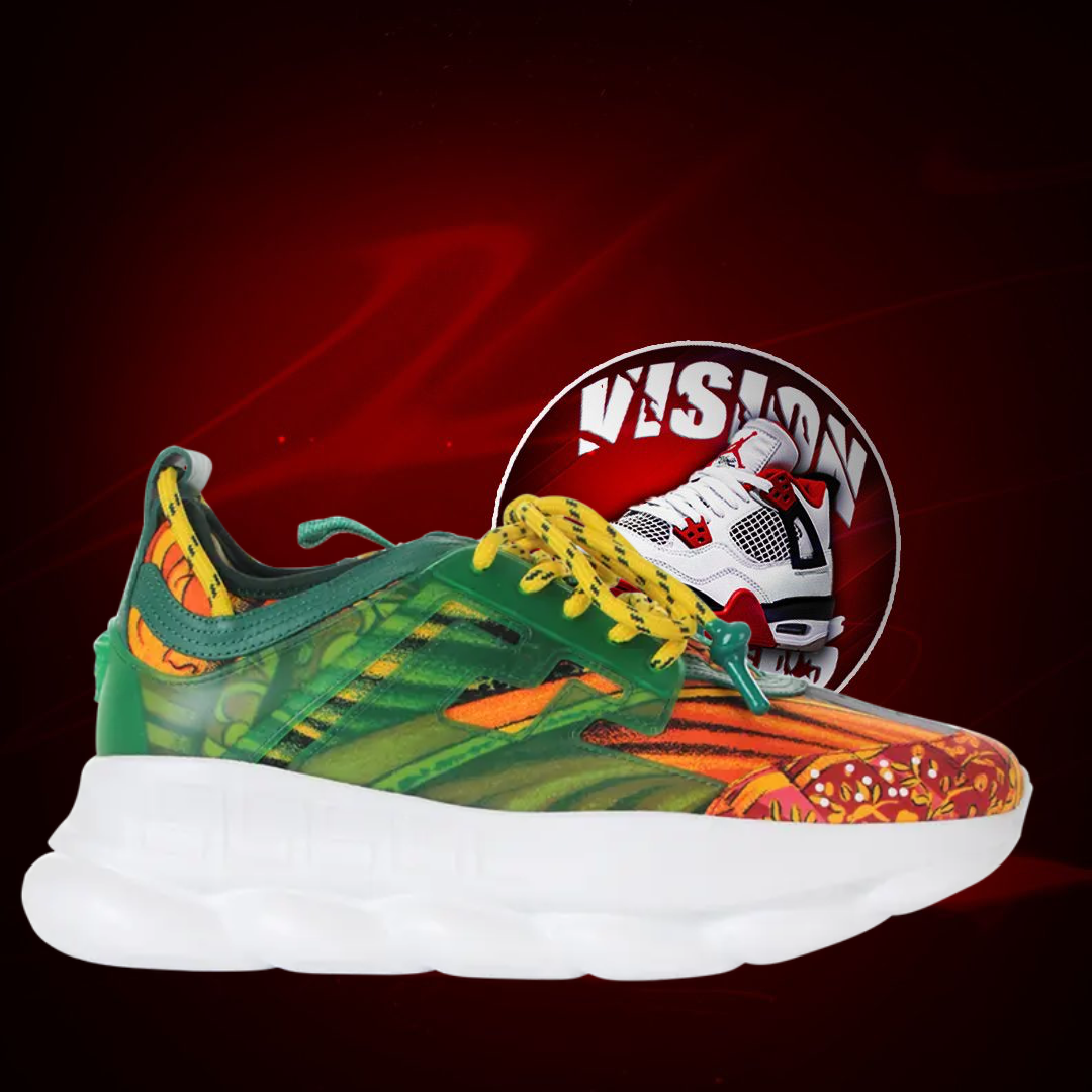 Versace Chain Reaction Navy Green Yellow